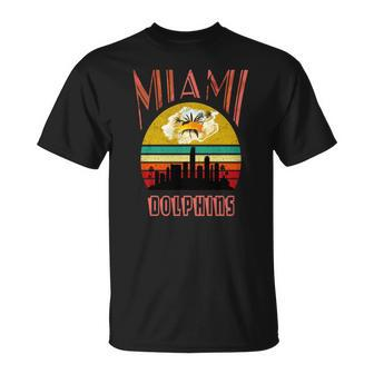 Retro Miami Vintage Dolphin Miami Area Dolphin T-Shirt - Monsterry