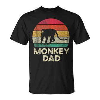 Retro Monkey Dad Monkey Lovers Father's Day Dad Animal T-Shirt - Monsterry UK