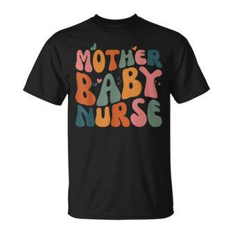 Retro Mother Baby Nurse Ob L&D Nurse Mother Baby Rn Womens T-Shirt - Monsterry CA