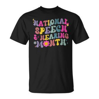 Retro National Speech And Hearing Month Speech Pathologist T-Shirt - Seseable