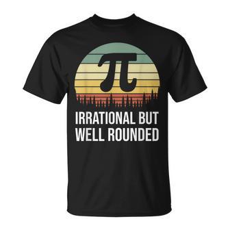 Retro Pi Day Irrational But Well Rounded Math Teacher T-Shirt - Monsterry CA