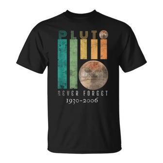 Retro Pluto Never Forget 1930-2006 Astronomy Fuuny Space T-Shirt - Monsterry CA