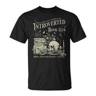Retro Proud Anti Social Member Of Introverted Book Club T-Shirt | Mazezy UK