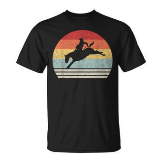 Retro Rodeo Bucking Bronc Riding Bronco Horse T-Shirt - Monsterry