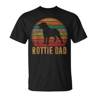 Retro Rottweiler Dad Rott Dog Owner Pet Rottie Father T-Shirt - Monsterry AU