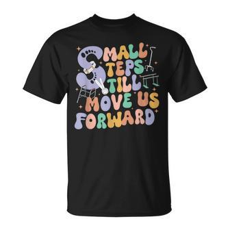 Retro Small Steps Still Move Us Forward Physical Therapy T-Shirt - Thegiftio UK