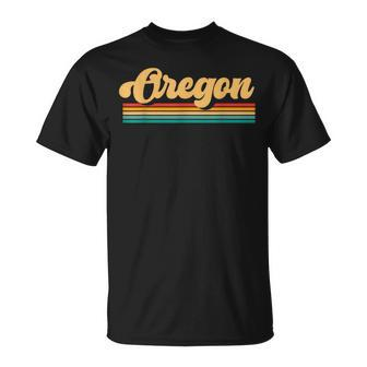 Retro State Of Oregon T-Shirt - Monsterry