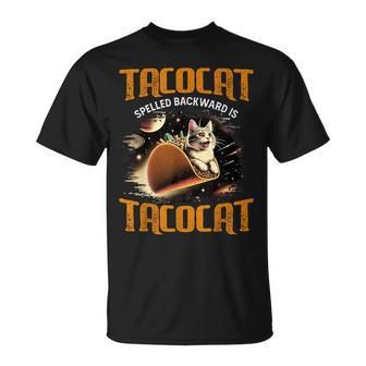 Retro Tacocat Spelled Backward Is Tacocat Cat T-Shirt - Seseable