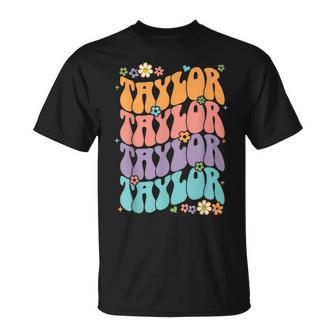 Retro Taylor First Name Personalized Birthday T-Shirt | Mazezy