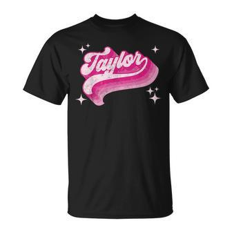 Retro Taylor First Name Personalized Birthday T-Shirt - Monsterry