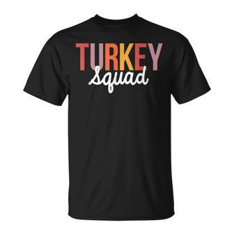 Retro Turkey Squad Thanksgiving Family Matching Group T-Shirt - Thegiftio UK
