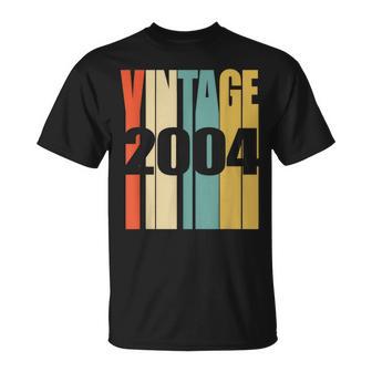 Retro Vintage 2004 20 Yrs Old Bday 20Th Birthday T-Shirt - Monsterry DE