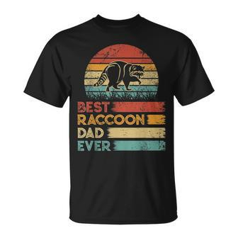 Retro Vintage Best Raccoon Dad Ever Animals Lover T-Shirt - Monsterry