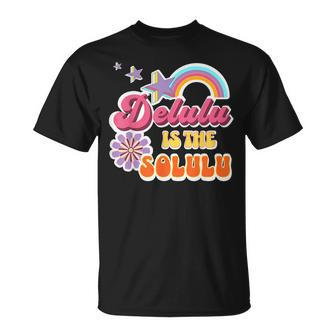 Retro Vintage Delulu Is The Solulu Meme T-Shirt - Monsterry