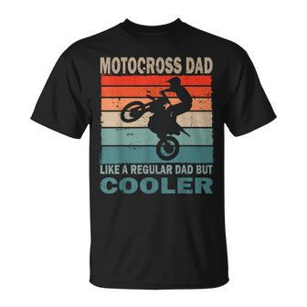 Retro Vintage Dirt Bike Dad Motocross Fan Father's Day T-Shirt - Monsterry AU