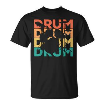 Retro Vintage Drums For Drummers & Drummers T-Shirt - Seseable