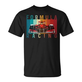 Retro Vintage Formula Racing Lovers Race Car Fan T-Shirt - Seseable