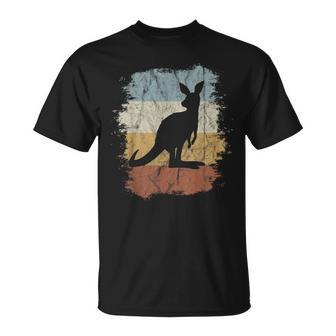 Retro Vintage Kangaroo Silhouette Funky Bag Animal T-Shirt - Seseable