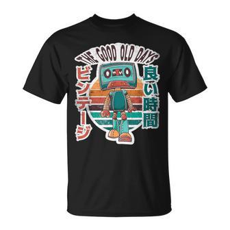 Retro Vintage Mixtape Robot The Good Old Days 80S Music T-Shirt - Monsterry AU