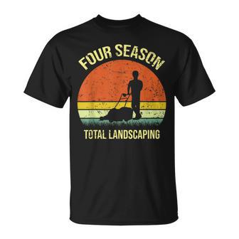 Retro Vintage Sunset Four Season Total Landscaping T-Shirt - Monsterry DE