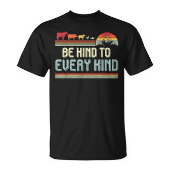 Retro Vintage Vegetarian Vegan Be Kind To Every Kind T-Shirt - Monsterry CA