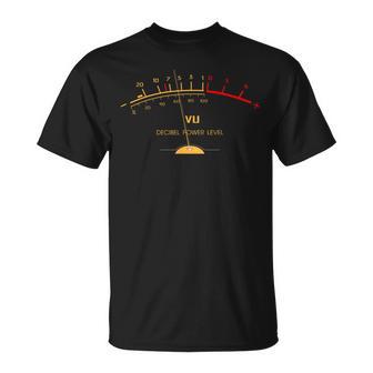 Retro Vu Meter Sound Level Studio Hi-Fi Vintage Stereo Music T-Shirt - Monsterry