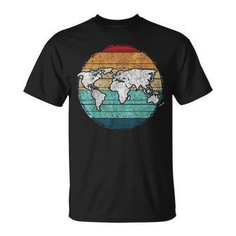 Retro World Map T-Shirt - Monsterry CA