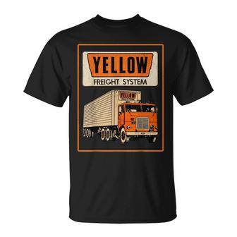 Retro Yellow Freight 1980S Vintage Trucking For Trucker 80S T-Shirt - Monsterry CA