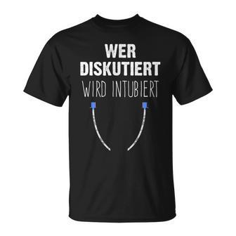 Rettungsdienst Notarzt Anästhesist Anästhesie T-Shirt - Geschenkecke