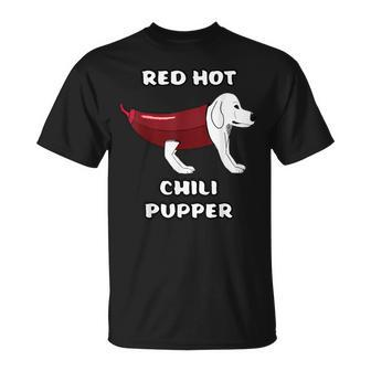 Rhcp Red Hot Chili Pupper Peppers Parody Puppy Doggy Puppies T-Shirt - Monsterry UK