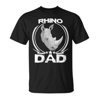 Rhino Dad For Animal Lovers Father's Day Men T-Shirt - Monsterry CA
