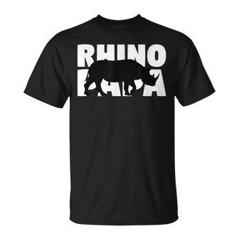 Rhino Papa For Rhino Lover Animal Father Rhino Dad T-Shirt - Monsterry DE