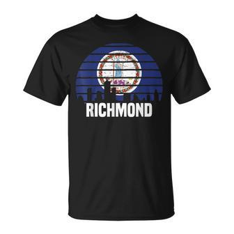 Richmond Virginia Va Group City Trip Silhouette Flag T-Shirt - Monsterry