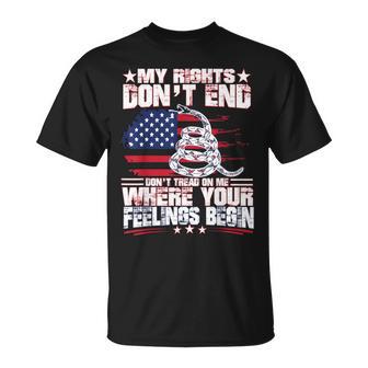 My Rights Don't End Where Your Feelings Begin Gun T T-Shirt - Monsterry DE