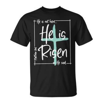 He Is Risen Easter Christian T-Shirt - Seseable