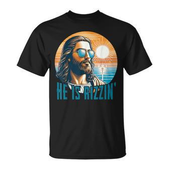 He Is Rizzin Jesus Is Rizzen Jesus Easter Christian T-Shirt - Monsterry