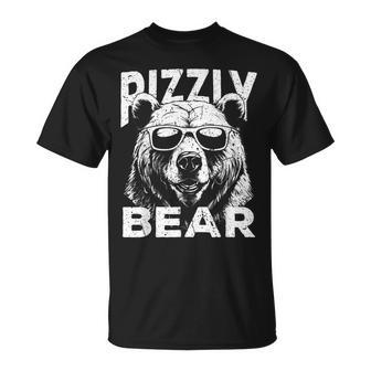 Rizzly Bear Cool Bear Wearing Sunglasses Rizz For Boys T-Shirt - Thegiftio