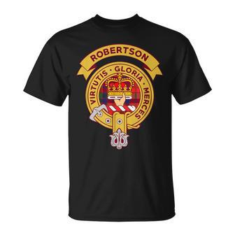 Robertson Clan Badge Scottish Tartan T-Shirt - Monsterry