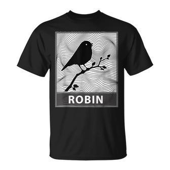 Robin Bird Branch Silhouette T T-Shirt - Monsterry UK