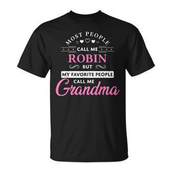 Robin Name Personalized Grandma T-Shirt - Monsterry