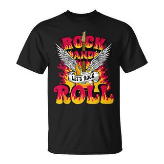 Rock & Roll Guitar Wings Music Concert Band Guitarist T-Shirt - Seseable