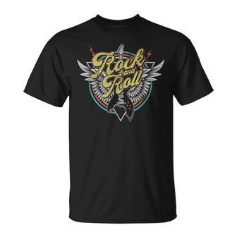 Rock & Roll Guitar Wings Music School Of Rock Classic Retro T-Shirt - Monsterry DE