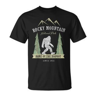 Rocky Mountain National Park Bigfoot Colorado Sasquatch T-Shirt - Monsterry DE