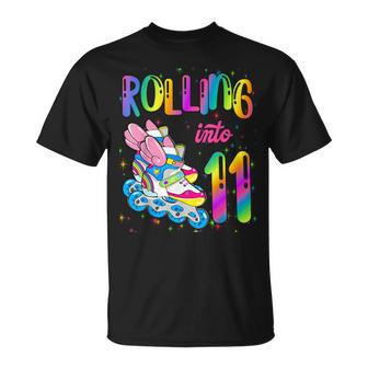 Rolling Into 11 Years Let's Roll I'm Turning 11 Roller Skate T-Shirt - Thegiftio UK