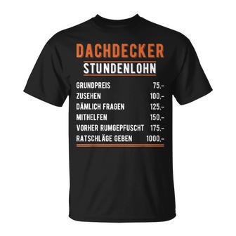 Roofer Hourly Party Saying Handwerker Im Einsatz Handwerk T-Shirt - Seseable