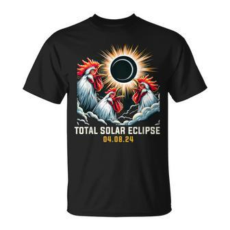 Rooster Howling At Solar Eclipse T-Shirt | Mazezy