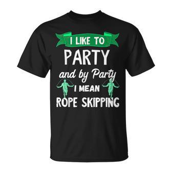 Rope Skipping Party Sport Jump Rope Jumpers Roping Training T-Shirt - Monsterry