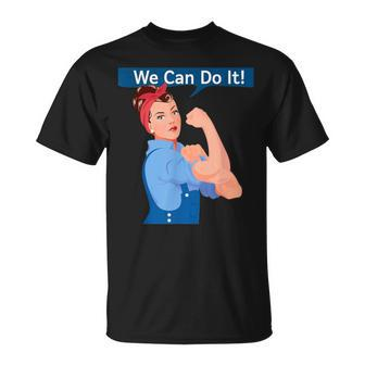 Rosie The Riveter We Can Do It Women's Feminist Rosy T-Shirt - Monsterry CA