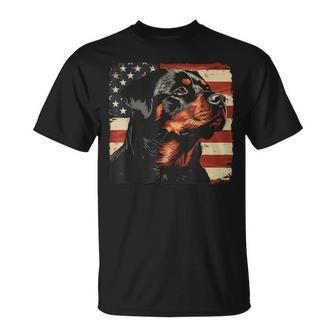 Rottweiler Dog Usa Patriotic Fourth Of July Women T-Shirt - Monsterry DE