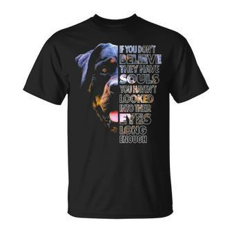 Rottweiler Soul I Love Rotties Dog Lover T-Shirt | Mazezy